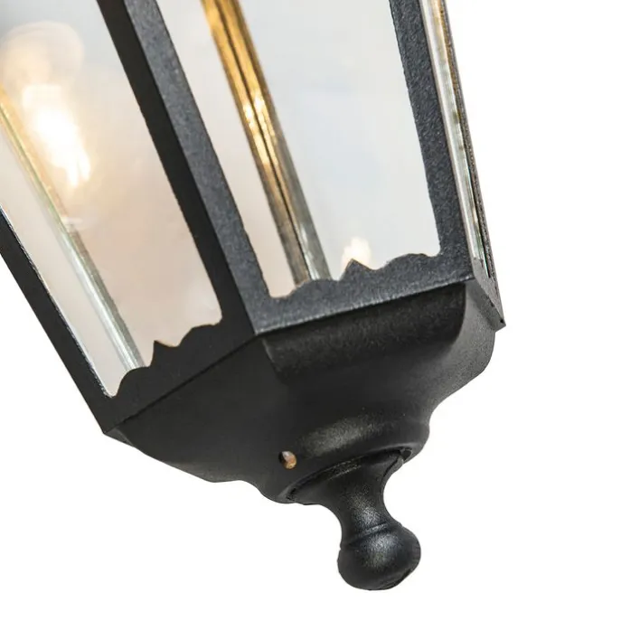 Klassische Außenwandlaterne schwarz IP44 - New Orleans Down