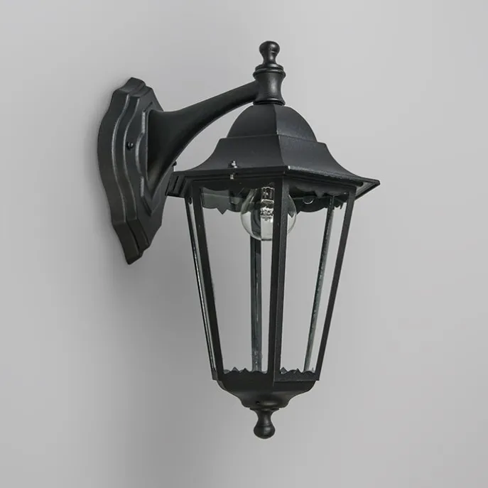 Klassische Außenwandlaterne schwarz IP44 - New Orleans Down