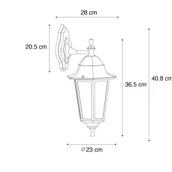 Klassische Außenwandlaterne dunkelgrün IP44 – New Orleans Down