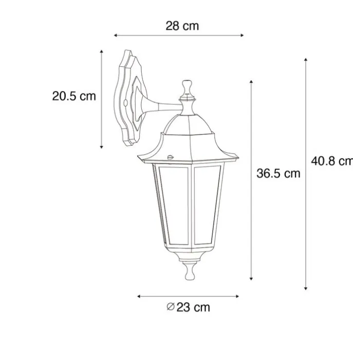 Klassische Außenwandlaterne dunkelgrün IP44 – New Orleans Down