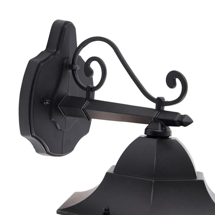 Klassische Außenwandlaterne schwarz IP44 - Havana Down