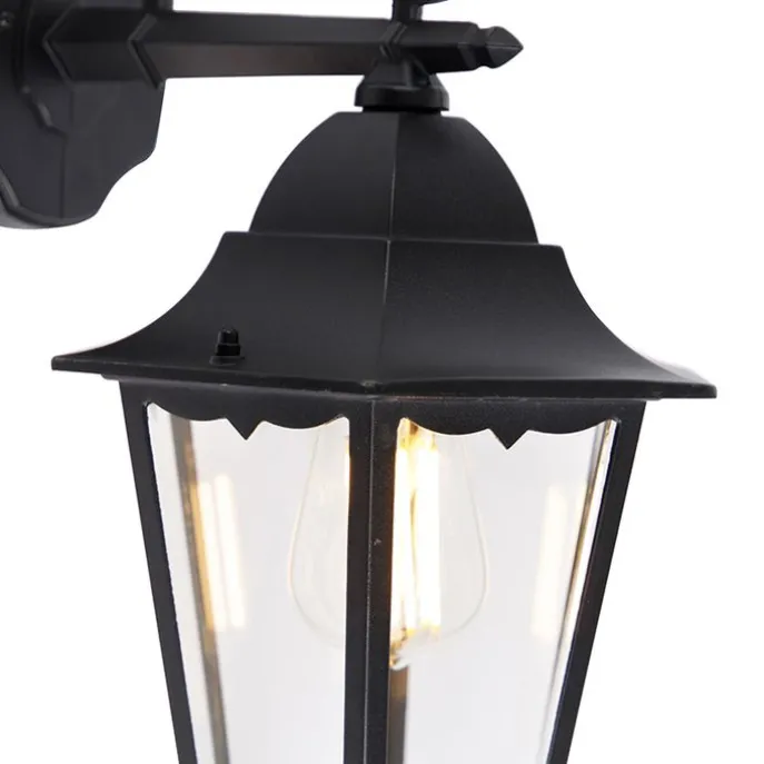Klassische Außenwandlaterne schwarz IP44 - Havana Down