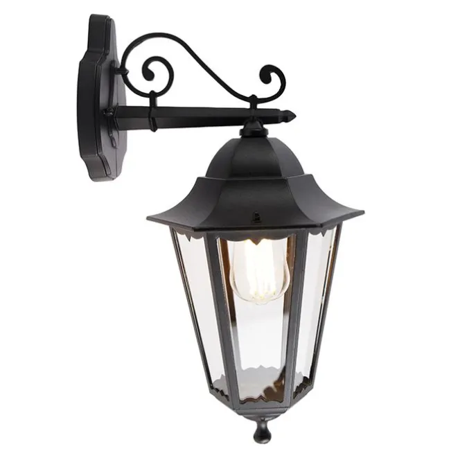 Klassische Außenwandlaterne schwarz IP44 - Havana Down