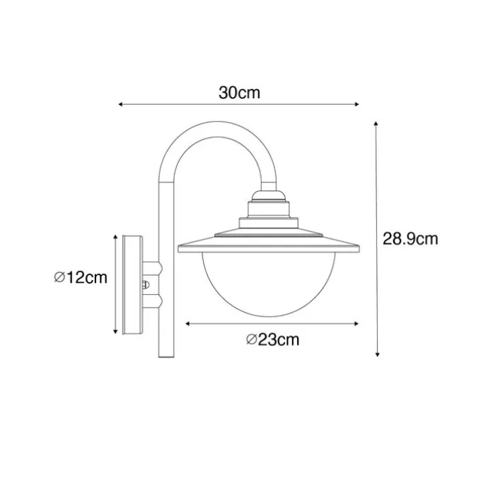 Klassische Außenwandlaterne Antikgold IP44 - Brügge