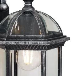 Klassische Außenwandleuchte Antik Silber IP44 - Glasgow