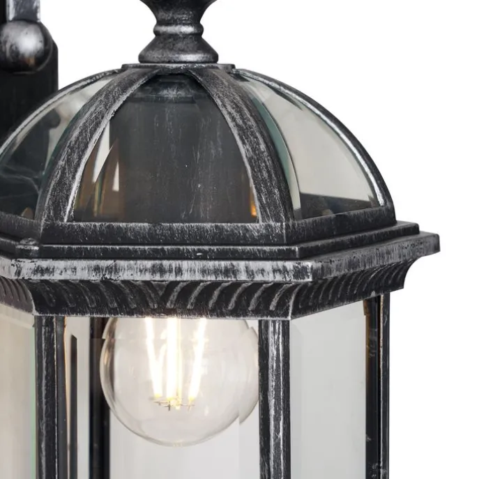 Klassische Außenwandleuchte Antik Silber IP44 - Glasgow