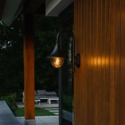 Klassische Außenwandleuchte schwarz IP44 - Daphne