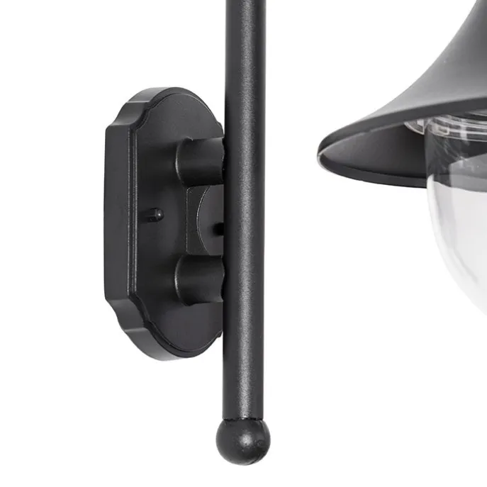 Klassische Außenwandleuchte schwarz IP44 - Daphne