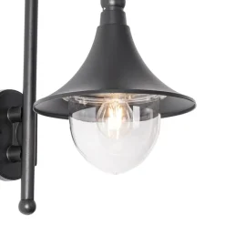 Klassische Außenwandleuchte schwarz IP44 - Daphne