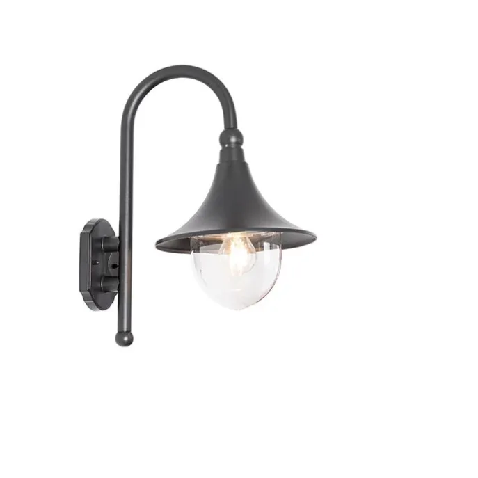 Klassische Außenwandleuchte schwarz IP44 - Daphne