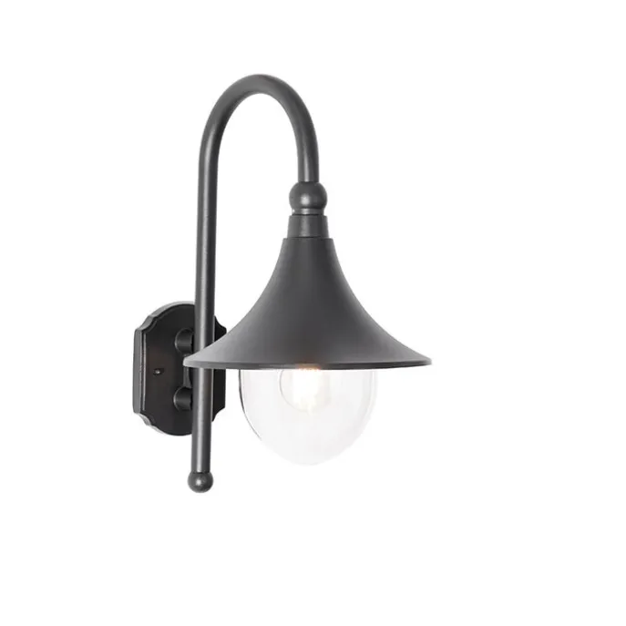 Klassische Außenwandleuchte schwarz IP44 - Daphne