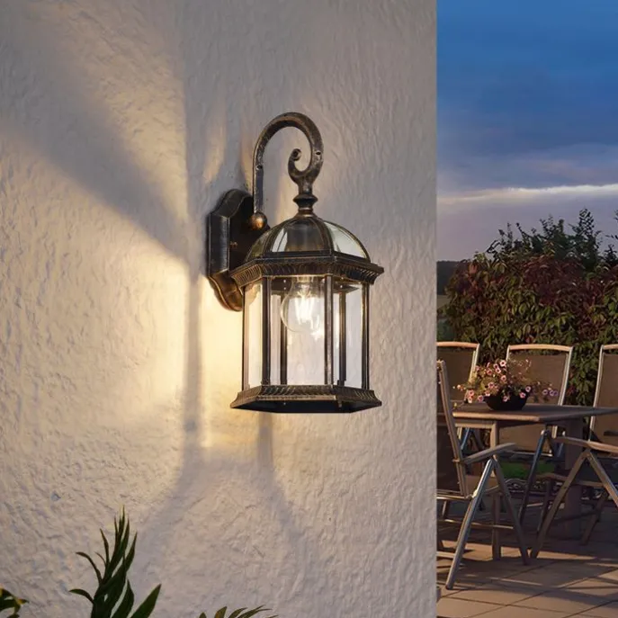 Klassische Außenwandleuchte Antikgold IP44 - Glasgow