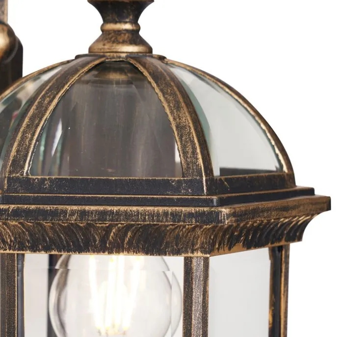 Klassische Außenwandleuchte Antikgold IP44 - Glasgow