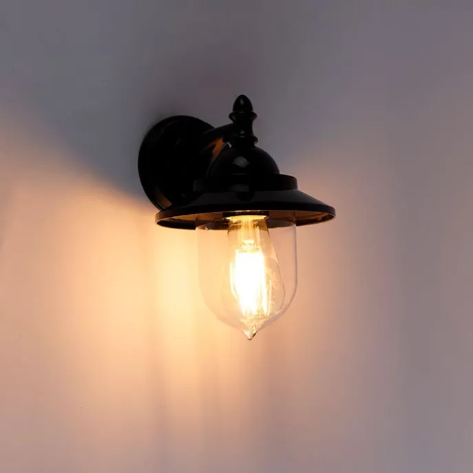 Klassische Außenwandleuchte schwarz IP44 - Oxford