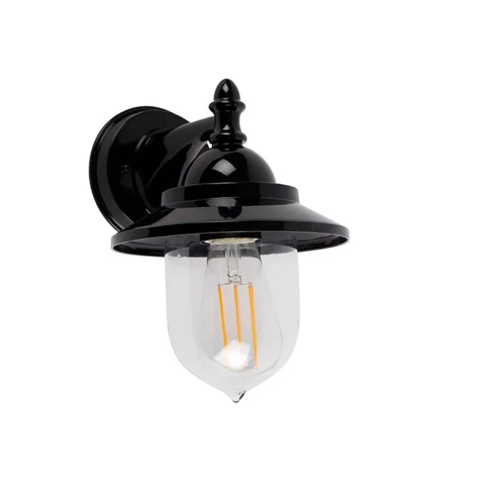 Klassische Außenwandleuchte schwarz IP44 - Oxford