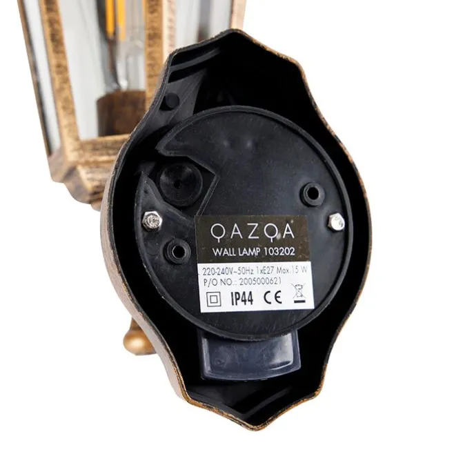 Klassische Außenwandleuchte antikgold mit Bewegungssensor - New Haven