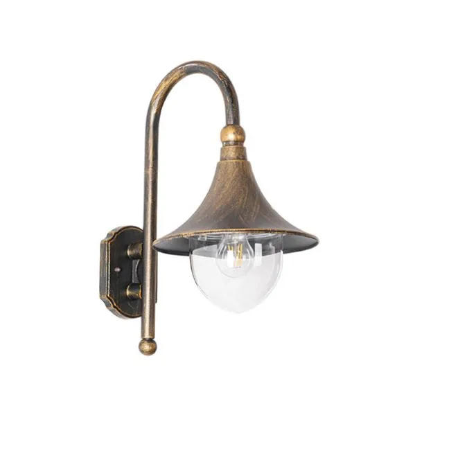 Klassische Außenwandleuchte Antikgold IP44 - Daphne