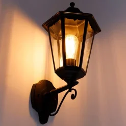 Klassische Außenwandleuchte schwarz IP44 - Havana Up