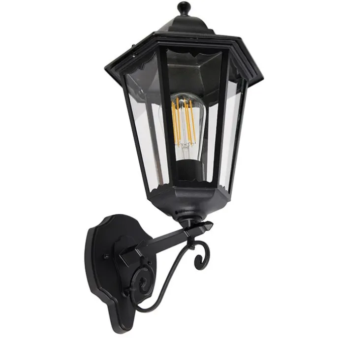 Klassische Außenwandleuchte schwarz IP44 - Havana Up