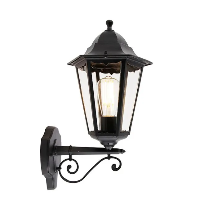 Klassische Außenwandleuchte schwarz IP44 - Havana Up