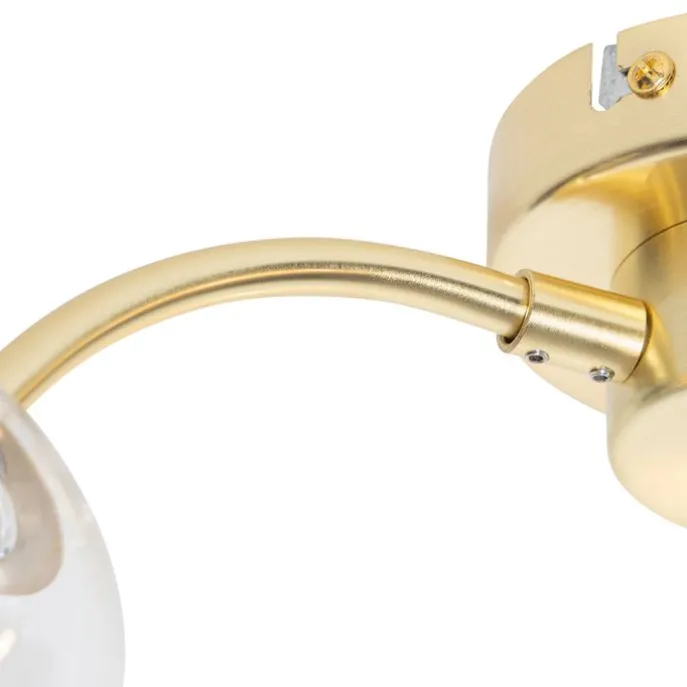 Klassische Deckenlampe Gold mit Glas 3-flammig - Elien