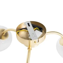 Klassische Deckenlampe Gold mit Glas 3-flammig - Elien