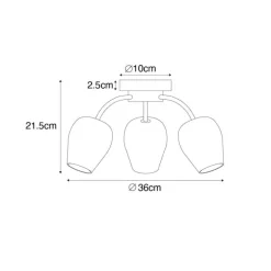 Klassische Deckenlampe Gold mit Glas 3-flammig - Elien