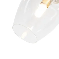 Klassische Deckenlampe Gold mit Glas 3-flammig - Elien