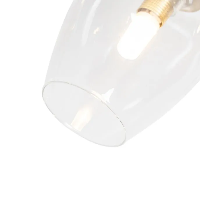 Klassische Deckenlampe Gold mit Glas 3-flammig - Elien