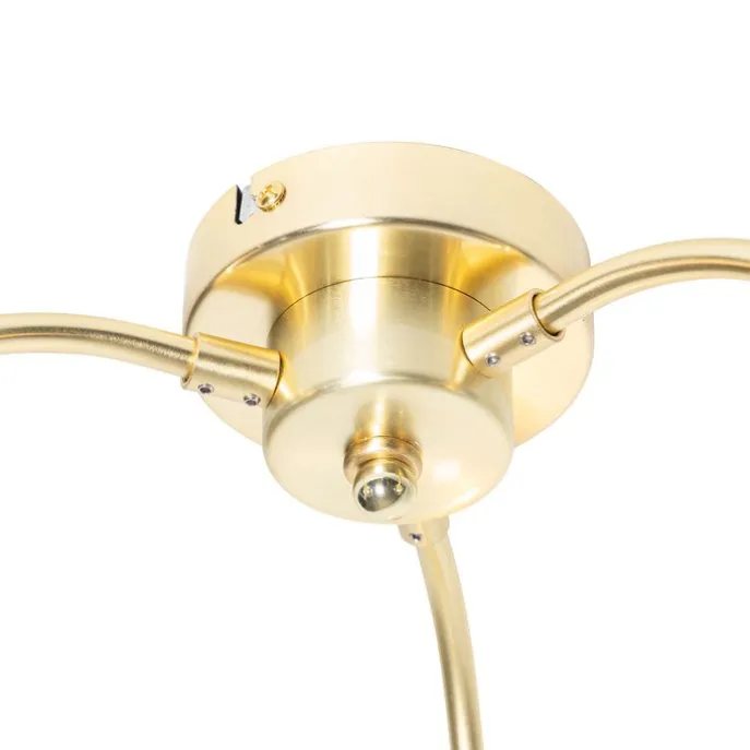 Klassische Deckenlampe Gold mit Glas 3-flammig - Elien