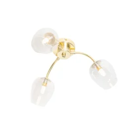 Klassische Deckenlampe Gold mit Glas 3-flammig - Elien