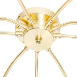 Klassische Deckenlampe Gold mit Glas 9 Lichter - Elien