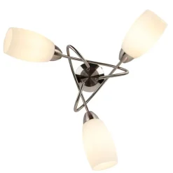 Klassische Deckenlampe Stahl 3 Lichter - Fortress