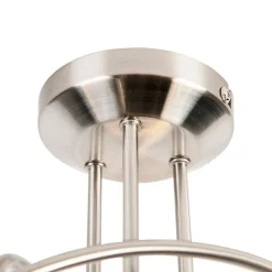 Klassische Deckenlampe Stahl 3 Lichter - Fortress