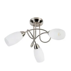 Klassische Deckenlampe Stahl 3 Lichter - Fortress