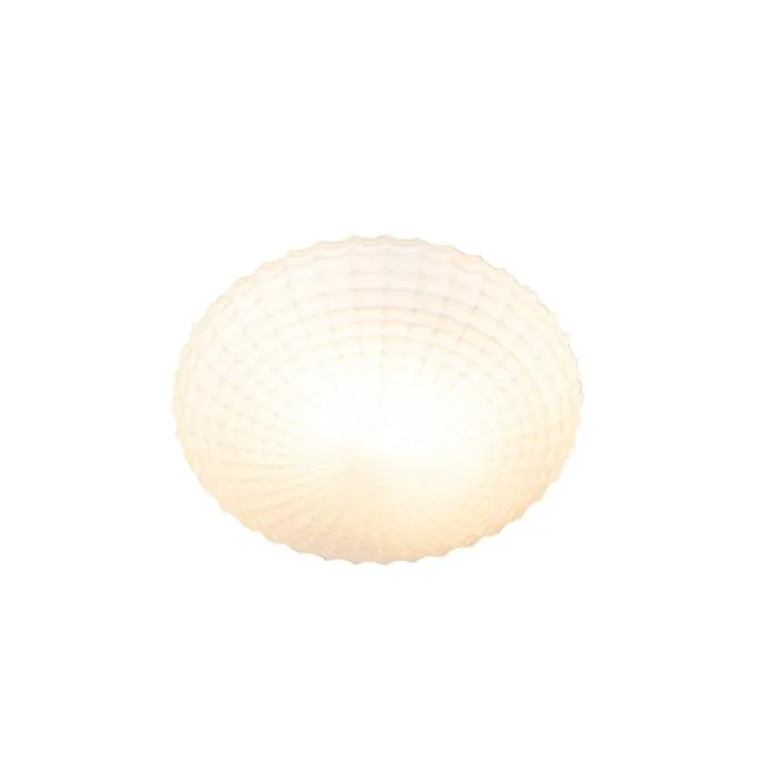 Klassische Deckenleuchte schwarz mit Opalglas 23 cm IP44 - Nohmi