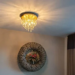 Klassische Deckenleuchte Gold / Messing 35 cm - Medusa