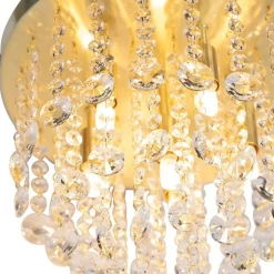 Klassische Deckenleuchte Gold mit Glas - Medusa