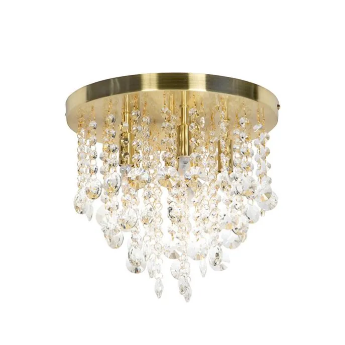 Klassische Deckenleuchte Gold mit Glas - Medusa