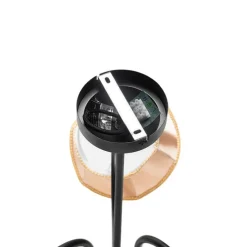 Klassische Deckenleuchte in Schwarz mit goldenem Lampenschirm, 3-flammig – Nona