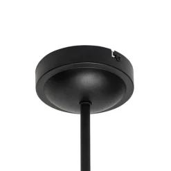 Klassische Deckenleuchte in Schwarz mit goldenem Lampenschirm, 3-flammig – Nona