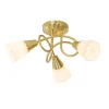 Klassische Deckenleuchte Gold mit Opalglas 3-flammig - Inez