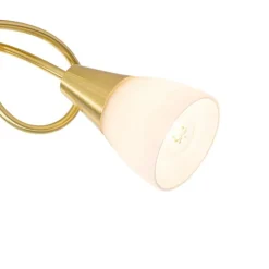 Klassische Deckenleuchte Gold mit Opalglas 3-flammig - Inez