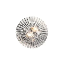 Klassische Deckenleuchte schwarz mit Rauchglas 30 cm IP44 - Nohmi