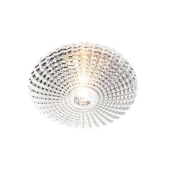 Klassische Deckenleuchte schwarz mit Rauchglas 35 cm IP44 - Nohmi