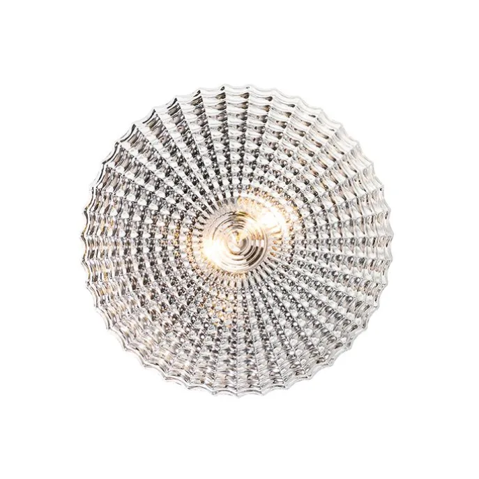 Klassische Deckenleuchte schwarz mit Rauchglas 35 cm IP44 - Nohmi