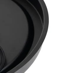 Klassische Deckenleuchte schwarz mit Rauchglas 35 cm IP44 - Nohmi