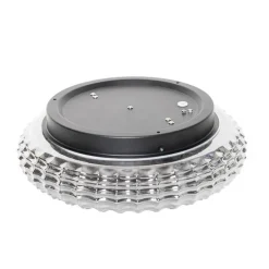 Klassische Deckenleuchte schwarz mit Rauchglas 35 cm IP44 - Nohmi