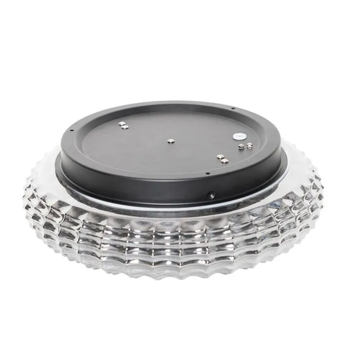 Klassische Deckenleuchte schwarz mit Rauchglas 35 cm IP44 - Nohmi