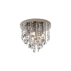 Klassische Deckenleuchte Schwarz mit Rauchglas - Medusa